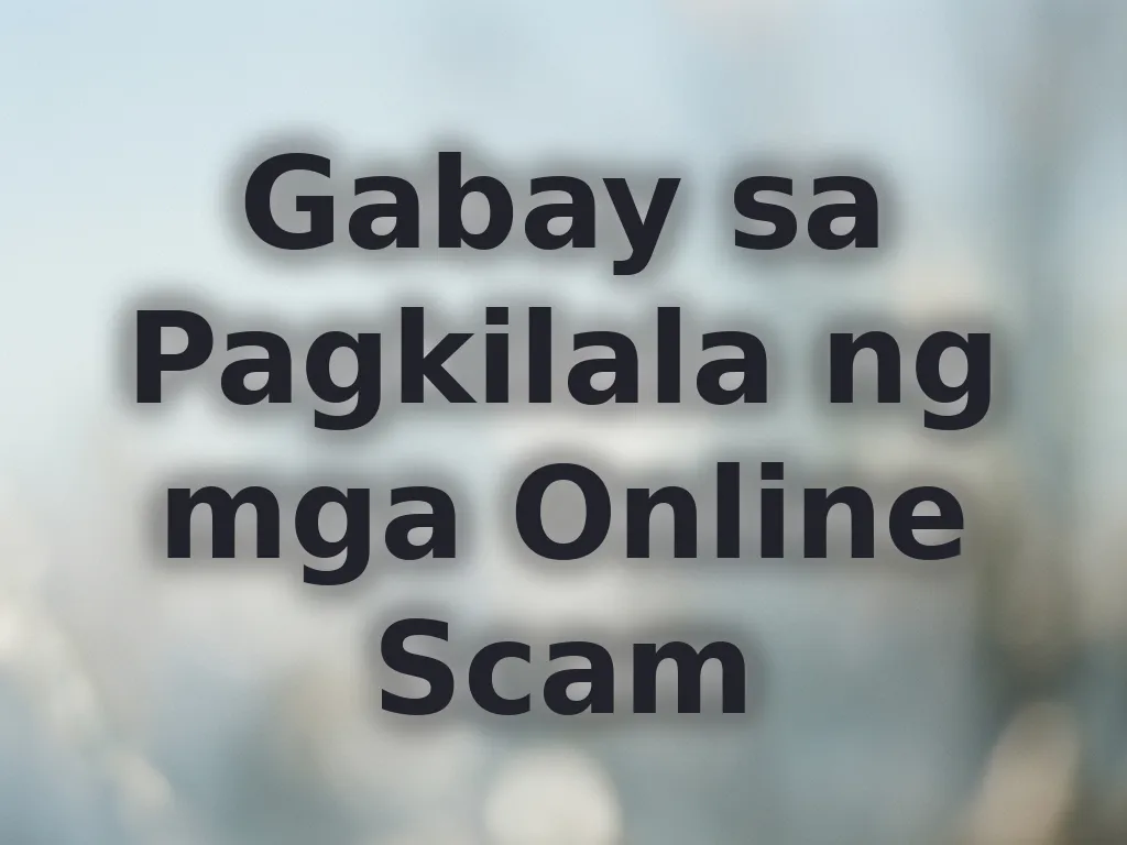 Pagkilala sa mga scam